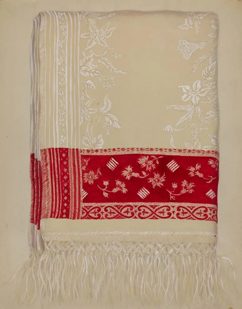 Stack of folded linen tea towels